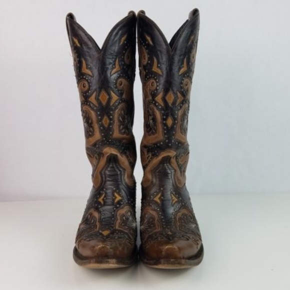 Lucchese 1885 Fiona Studded Western Cowboy Boots - Picture 4 of 8